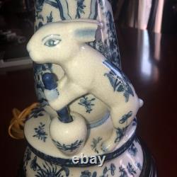 Super Rare Vintage Porcelain Lamp Unique Super Collectible