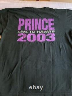 Super Rare Vintage Prince 2003 Live In Hawaii T Shirt Size XL