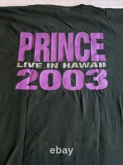 Super Rare Vintage Prince 2003 Live In Hawaii T Shirt Size XL