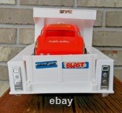 Super Rare Vintage Processed Plastics Drag Team Race Car Hauler with Corvette