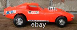 Super Rare Vintage Processed Plastics Drag Team Race Car Hauler with Corvette