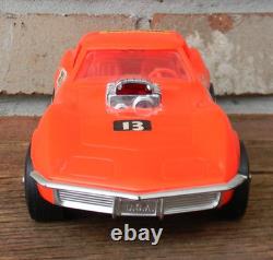 Super Rare Vintage Processed Plastics Drag Team Race Car Hauler with Corvette