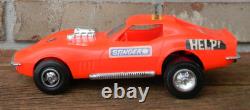Super Rare Vintage Processed Plastics Drag Team Race Car Hauler with Corvette