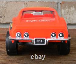 Super Rare Vintage Processed Plastics Drag Team Race Car Hauler with Corvette