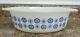 Super Rare Vintage Pyrex New Mexico Blue/White Casserole Dish