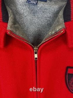 Super Rare Vintage Ralph Lauren Polo Shield Logo Jacket Red Size Large