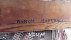 Super Rare Vintage Ramer's Baseball Game Candy Bar Wood Crate Thief River Groc