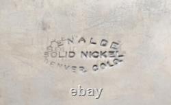 Super Rare Vintage Renalde Solid Nickel Bull Riding Trophy Banner Belt Buckle