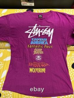 Super Rare Vintage STUSSY x Marvel Character Title Tee XL