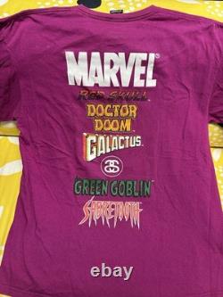 Super Rare Vintage STUSSY x Marvel Character Title Tee XL
