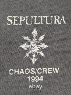 Super Rare Vintage Sepultura Chaos/Crew 1994 T-shirt Murina X Large Super Rare Vintage Sepultura Chaos/Crew 1994 T-shirt Murina X Large