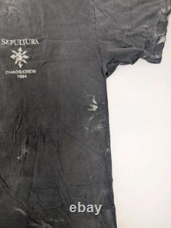 Super Rare Vintage Sepultura Chaos/Crew 1994 T-shirt Murina X Large