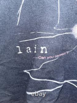 Super Rare Vintage Serial Experiments Lain Promo T-Shirt Can You Connect Sz L