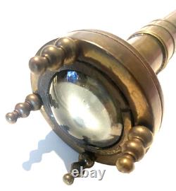 Super Rare Vintage Siebe Gorman Brass Underwater Diver's Torch (flashlight)