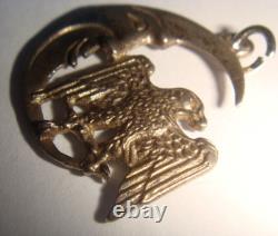 Super Rare Vintage Silver Double Sided USA Eagle 1969 Moon Landing Charm