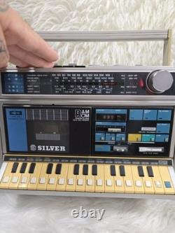 Super Rare Vintage Silver ST 5500 X vintage boombox Melody Recorder Compozer