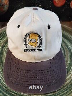 Super Rare Vintage Simpsons Bart Simpson collaborate with TOMBSTONE PIZZA Hat