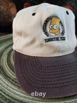 Super Rare Vintage Simpsons Bart Simpson collaborate with TOMBSTONE PIZZA Hat