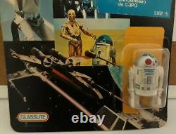 Super Rare Vintage Star Wars 1988 Brazil Glasslite R2-d2 Pop-up Saber Moc Sealed