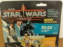 Super Rare Vintage Star Wars 1988 Brazil Glasslite R2-d2 Pop-up Saber Moc Sealed