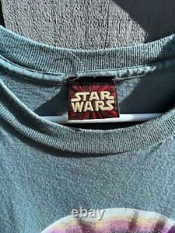 Super Rare Vintage Star Wars Episode One T-Shirt (Mace Windu And Yoda)