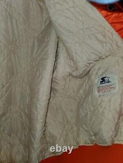 Super Rare Vintage Starter Jacket Orange Coat size large
