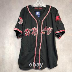 Super Rare Vintage Starter UNLV Runnin Rebels Black Baseball Jersey Mens L
