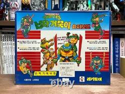 Super Rare Vintage TMNT Sofubi Figure Set 3pcs NIB 1993 with Skateboard