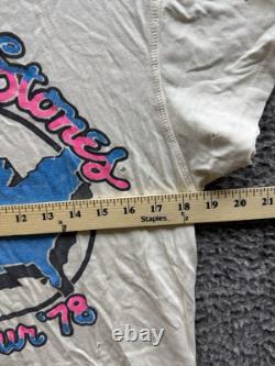 Super Rare Vintage The Rolling Stones 1978 US Tour T-shirt S/M in White
