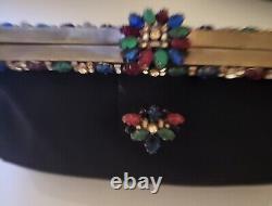 Super Rare Vintage Trifari Style Fruit Salad Jeweled Purse Art Deco