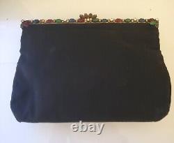 Super Rare Vintage Trifari Style Fruit Salad Jeweled Purse Art Deco