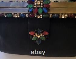 Super Rare Vintage Trifari Style Fruit Salad Jeweled Purse Art Deco