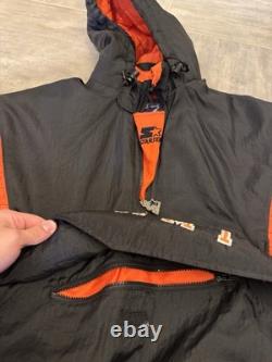 Super Rare Vintage U Miami University Of Miami Hurricane Starter Zip up Jacket L
