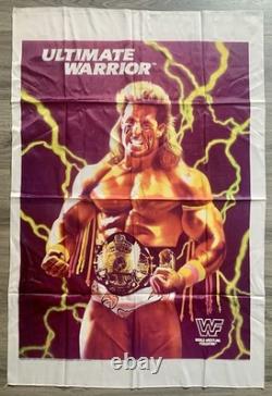 Super Rare! Vintage! Ultimate Warrior Cloth Wall Poster/Banner/Flag