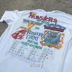 Super Rare Vintage Van Halen 1988 Monsters of Rock Tour T shirt Adult XL 21x26.5