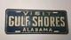Super Rare Vintage Visit Gulf Shores Alabama Car License Plate Souvenier