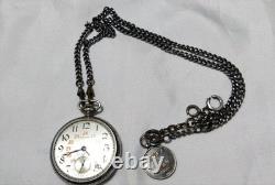 Super Rare Vintage Waltham Pocket Watch Smoseko Working Hand-Wrapped