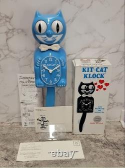 Super Rare Vintage Wedgwood Blue Kit-Cat Klock Clock
