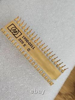 Super Rare Vintage White Gold Ceramic IC HP 1990-0311 Dot Matrix Display Chip