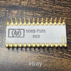 Super Rare Vintage White Gold Ceramic IC HP 5082-7101 Dot Matrix Display Chip