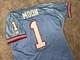 Super Rare Vintage Wilson Houston Oilers Jersey Warren Moon #1 Blue USA Made 80s