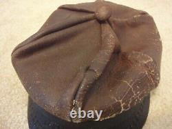 Super Rare! Vintage Yamaha leather motorcycle cap, derby, newsie hat