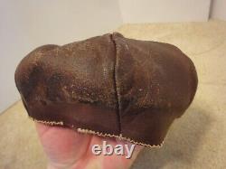 Super Rare! Vintage Yamaha leather motorcycle cap, derby, newsie hat