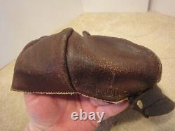 Super Rare! Vintage Yamaha leather motorcycle cap, derby, newsie hat