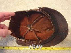 Super Rare! Vintage Yamaha leather motorcycle cap, derby, newsie hat