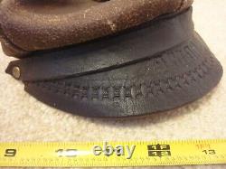 Super Rare! Vintage Yamaha leather motorcycle cap, derby, newsie hat