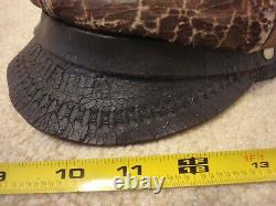 Super Rare! Vintage Yamaha leather motorcycle cap, derby, newsie hat