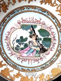 Super Rare Vintage/antique Chinese Export Porcelain Plate Shepherdess 10.5