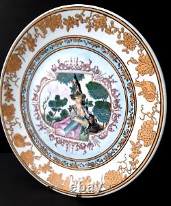 Super Rare Vintage/antique Chinese Export Porcelain Plate Shepherdess 10.5