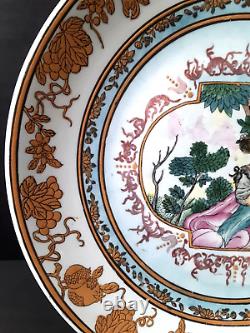 Super Rare Vintage/antique Chinese Export Porcelain Plate Shepherdess 10.5